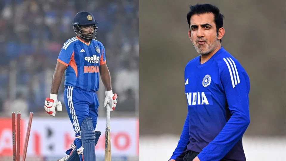 संजू सैमसन और गौतम गंभीर [AFP]